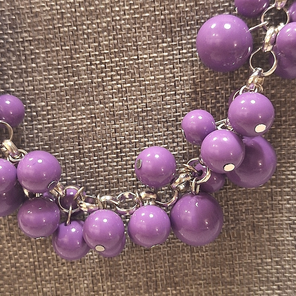 Purple Necklace and Earrings set